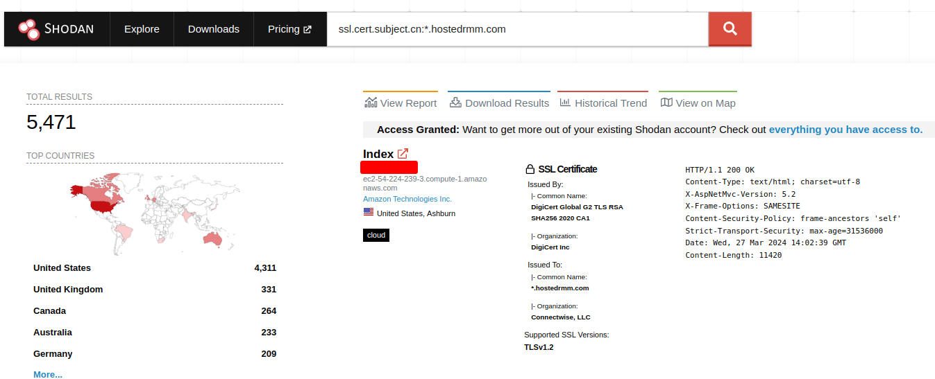 Cloud Automate Security Shodan Enumeration